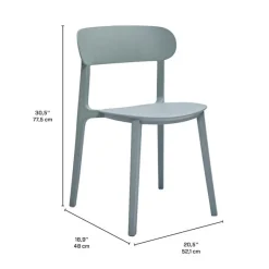 Outdoor Resin Dining Set with 1 Square Table and 4 Stackable Chairs -