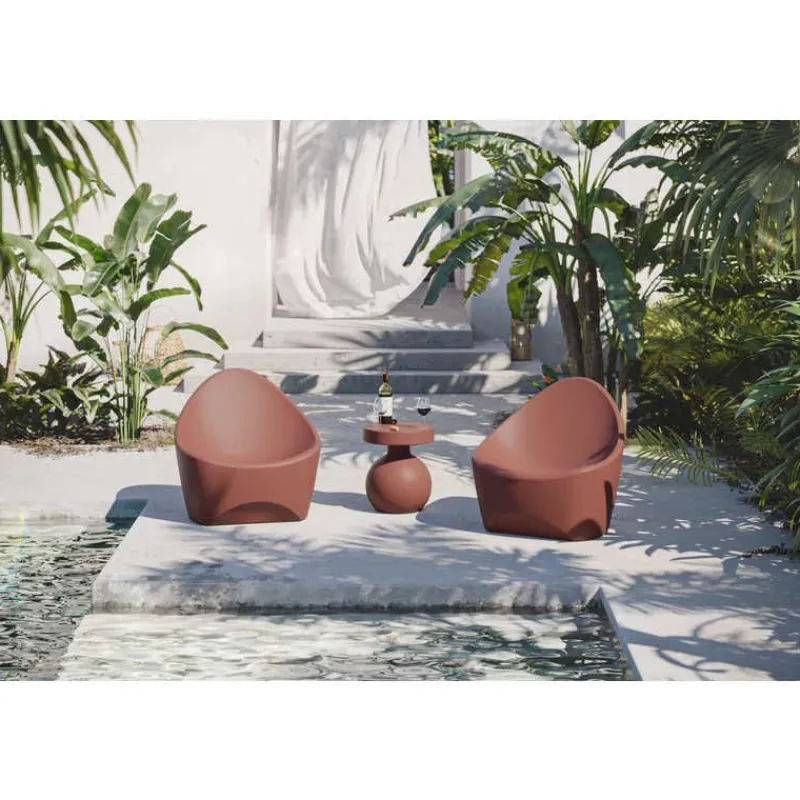 Meubles South Shore Outdoor Rounded-Base Side Table