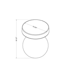 Meubles South Shore Outdoor Rounded-Base Side Table