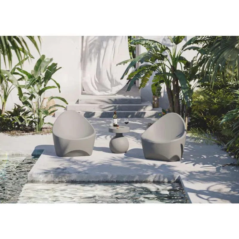 Meubles South Shore Outdoor Rounded-Base Side Table