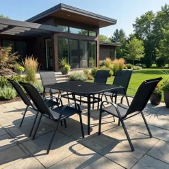Outdoor Steel Rectangular Dining Table