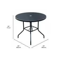 Outdoor Steel Round Dining Table