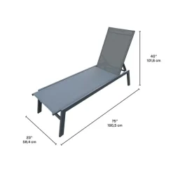 Outdoor Textilene Lounge Chair -