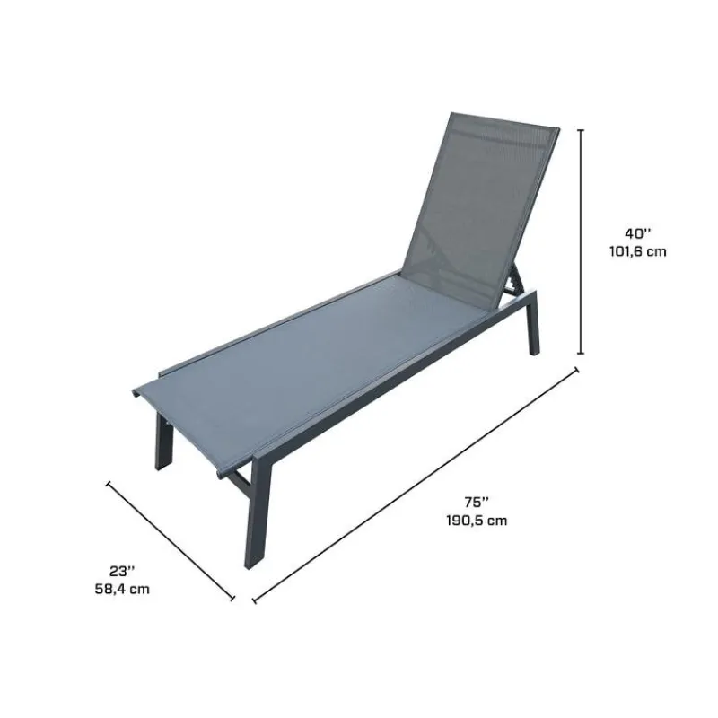Outdoor Textilene Lounge Chair -