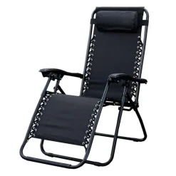 Outdoor Textilene Zero Gravity Folding Chair – Black