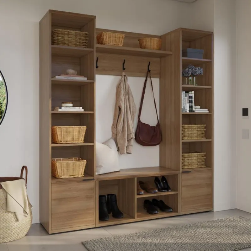 Nexera 4-Piece Entryway Furniture Set – Brown