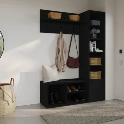 Nexera 3-Piece Entryway Furniture Set – Black