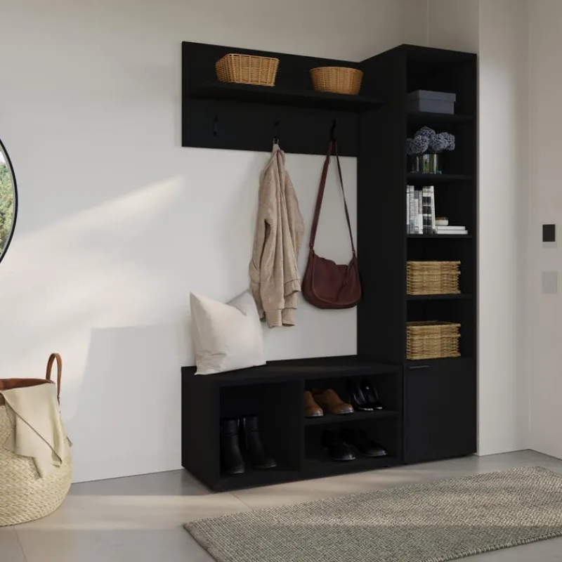 Nexera 3-Piece Entryway Furniture Set – Black