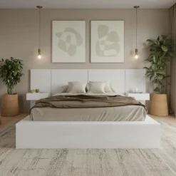 Nexera 4-Piece King Bedroom Set with Floating Nightstands (78