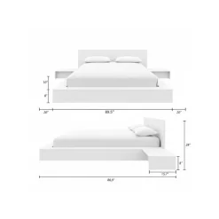 Nexera 4-Piece King Low Platform Bedroom Set (78