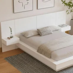Nexera 4-Piece King Platform Bedroom Set with Floating Nightstand (78