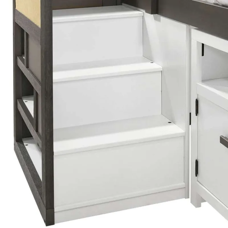 5-Piece Twin Loft Bed with Storage and Desk (39")