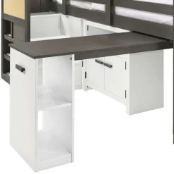 5-Piece Twin Loft Bed with Storage and Desk (39