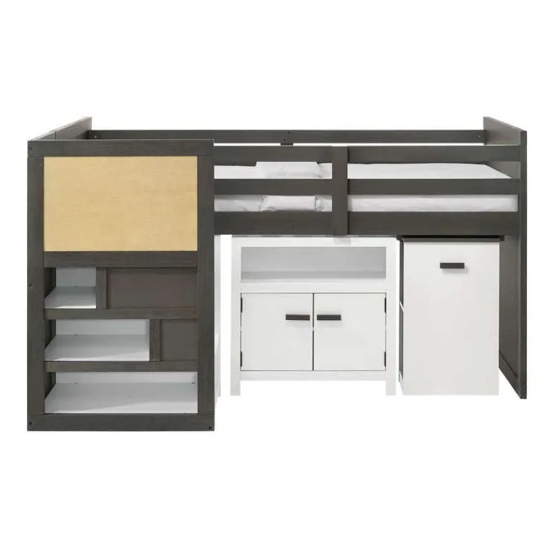 5-Piece Twin Loft Bed with Storage and Desk (39")