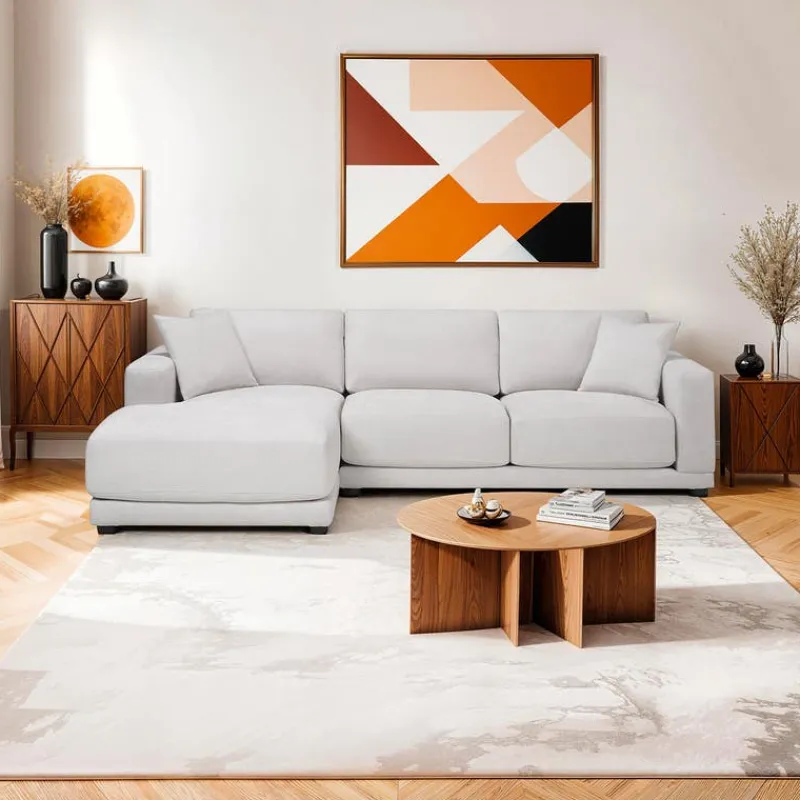 Sofa By Fancy Plushy Sectional with Left-Side Chaise