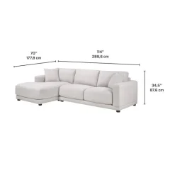 Sofa By Fancy Plushy Sectional with Left-Side Chaise