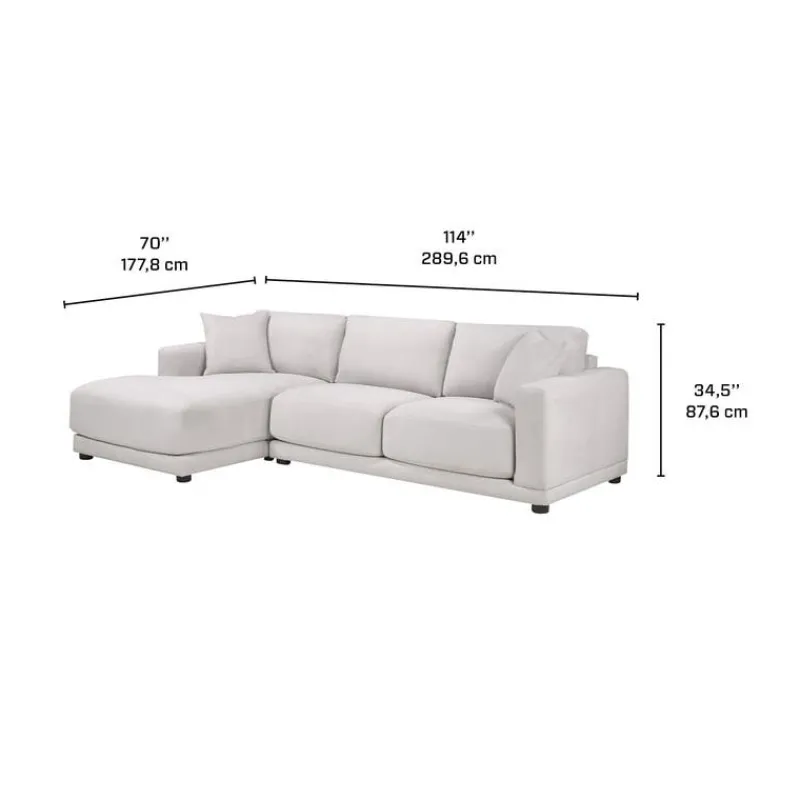 Sofa By Fancy Plushy Sectional with Left-Side Chaise
