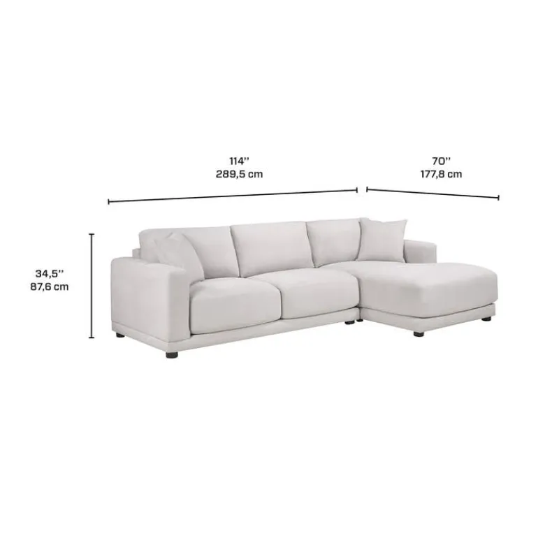 Sofa By Fancy Plushy Sectional with Right-Side Chaise