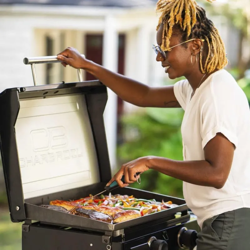CHARBROIL Portable Propane Gas Griddle with 2 Burners - 24 000 BTU