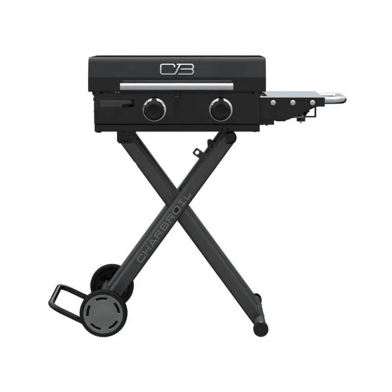 CHARBROIL Portable Propane Gas Griddle with 2 Burners - 24 000 BTU