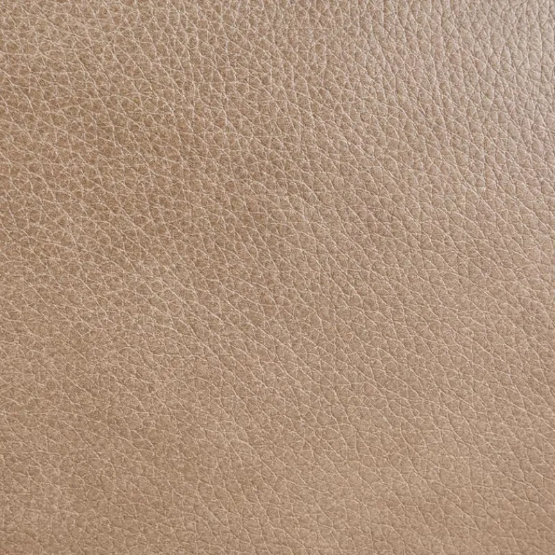 Power Leather Reclining Sofa with Adjustable Headrests - Taupe