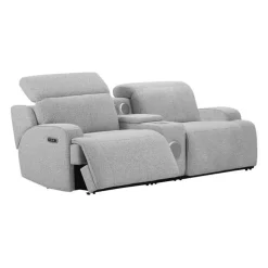 Power Modular Loveseat and Console with Built-In Audio System - 3 pcs