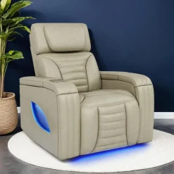 Power Modular Recliner with Massage, Heat, and Retractable Cup Holders