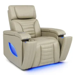 Power Modular Recliner with Massage, Heat, and Retractable Cup Holders