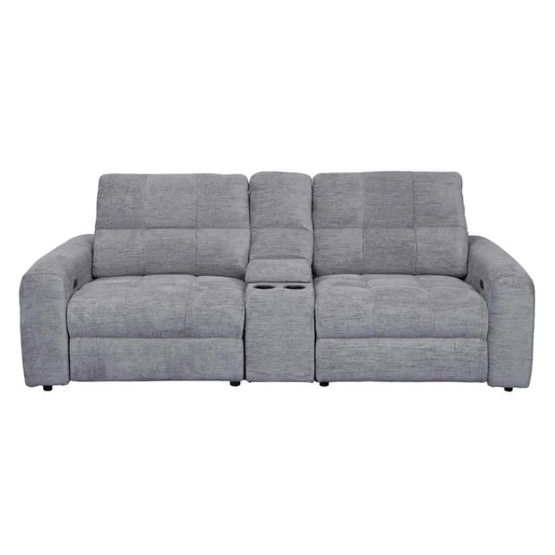 Power Modular Reclining Loveseat and Console - 3 pcs