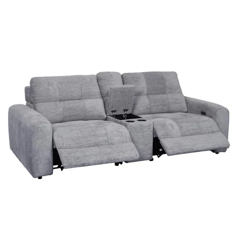 Power Modular Reclining Loveseat and Console - 3 pcs