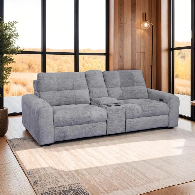 Power Modular Reclining Loveseat and Console - 3 pcs