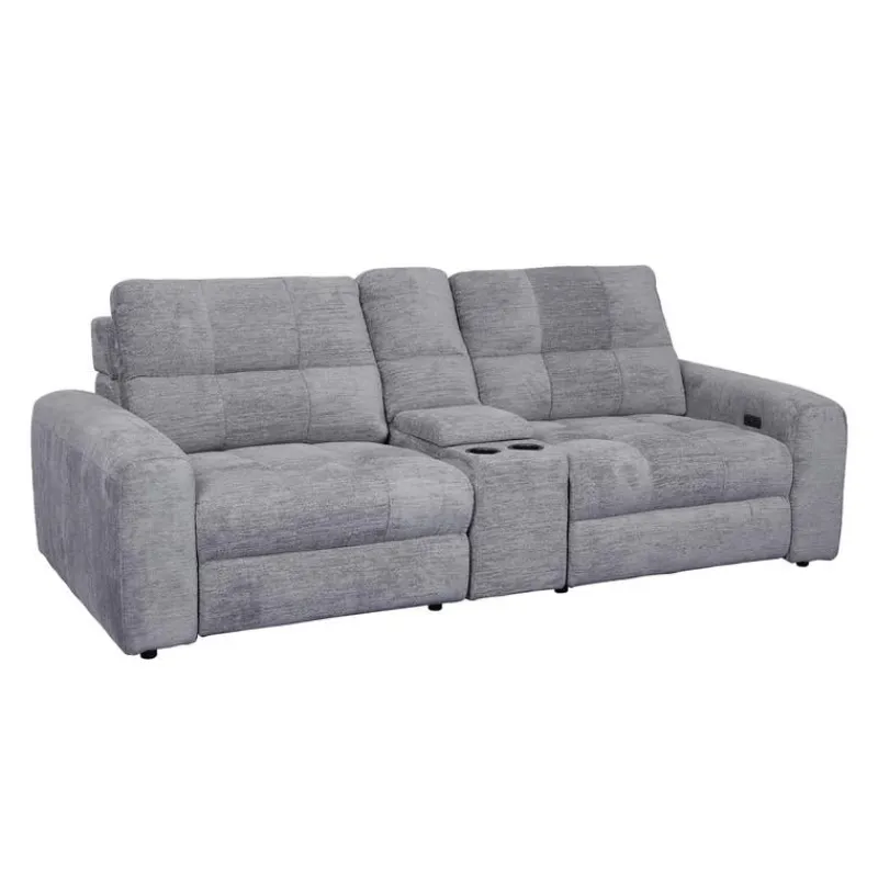 Power Modular Reclining Loveseat and Console - 3 pcs
