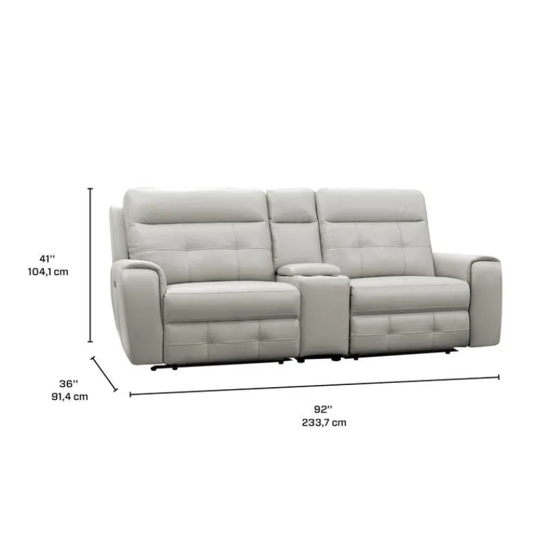 Power Modular Reclining Loveseat with Console and USB Ports - 3 pcs