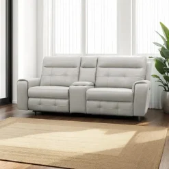 Power Modular Reclining Loveseat with Console and USB Ports - 3 pcs