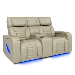 Power Modular Reclining Loveseat with Massage, Heat, and Console - 3 pcs