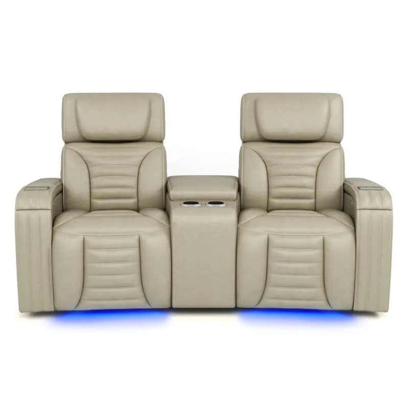 Power Modular Reclining Loveseat with Massage, Heat, and Angular Console - 3 pcs
