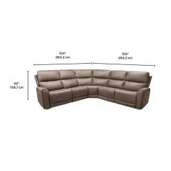 Power Modular Reclining Sectional - 5 pcs