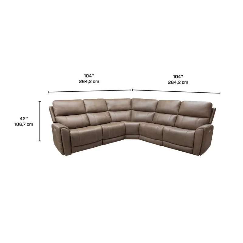 Power Modular Reclining Sectional - 5 pcs
