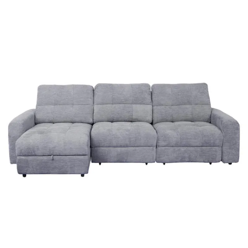 Power Modular Reclining Sofa with 1 Slider and Chaise - 3 pcs