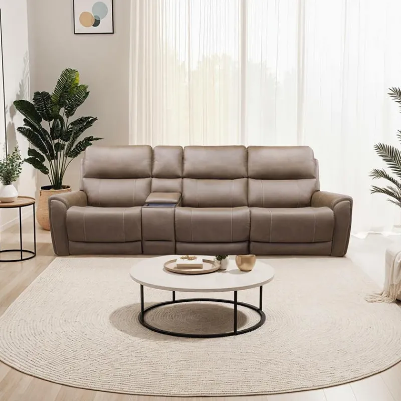 Power Modular Reclining Sofa with Console - 4 pcs