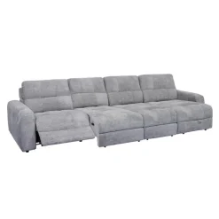 Power Modular Reclining Sectional with 2 Sliders and Right-Side Chaise with Storage - 4 pcs