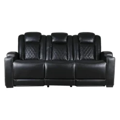Power Modular Reclining Sofa and Drop-Down Backrest with Reading Lights - 3 pcs