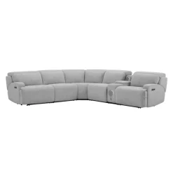 Power Modular Sectional and Console with Built-In Audio System - 6 pcs