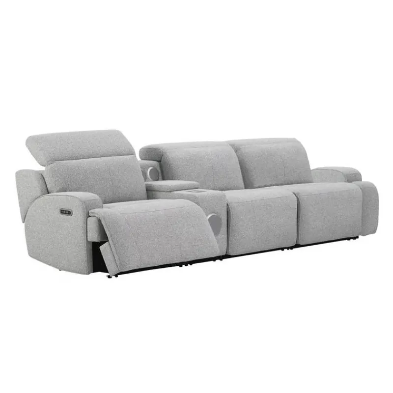 Power Modular Sofa and Console with Built-In Audio System - 4 pcs