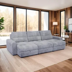 Power Modular Sofa with 2 Sliders and Left-Side Chaise with Storage - 3 pcs