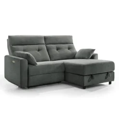 Power Recliner Loveseat and Right-Facing Chaise with Storage -