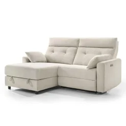 Power Recliner Loveseat and Left-Facing Chaise with Storage -