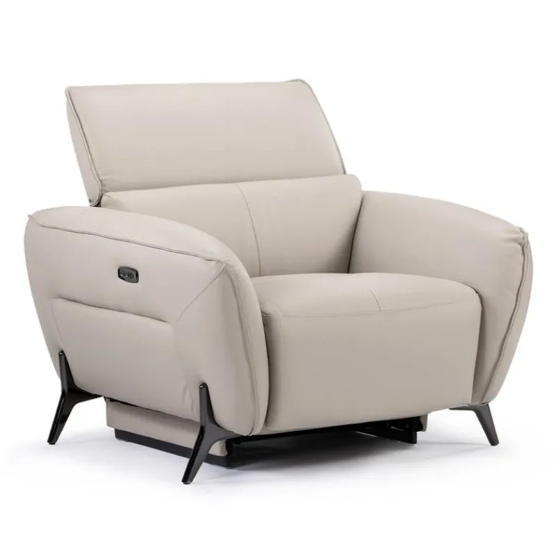 HTL Power Recliner with Adjustable Headrest - Genuine Leather
