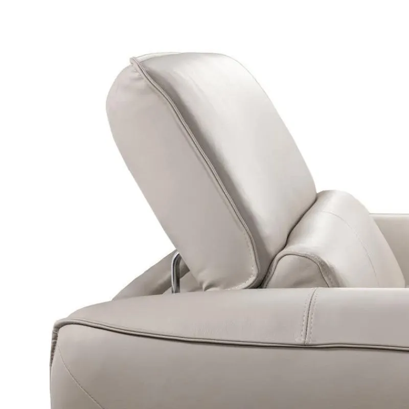 HTL Power Recliner with Adjustable Headrest - Genuine Leather