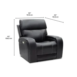 Power Recliner with Adjustable Headrest, Retractable Controls and Immersive Sound System